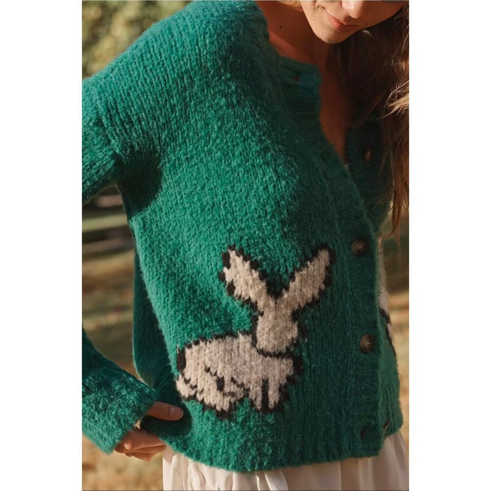 NWT Anthropologie Maeve Bunny Slope Cardigan Sweater. Size XL.